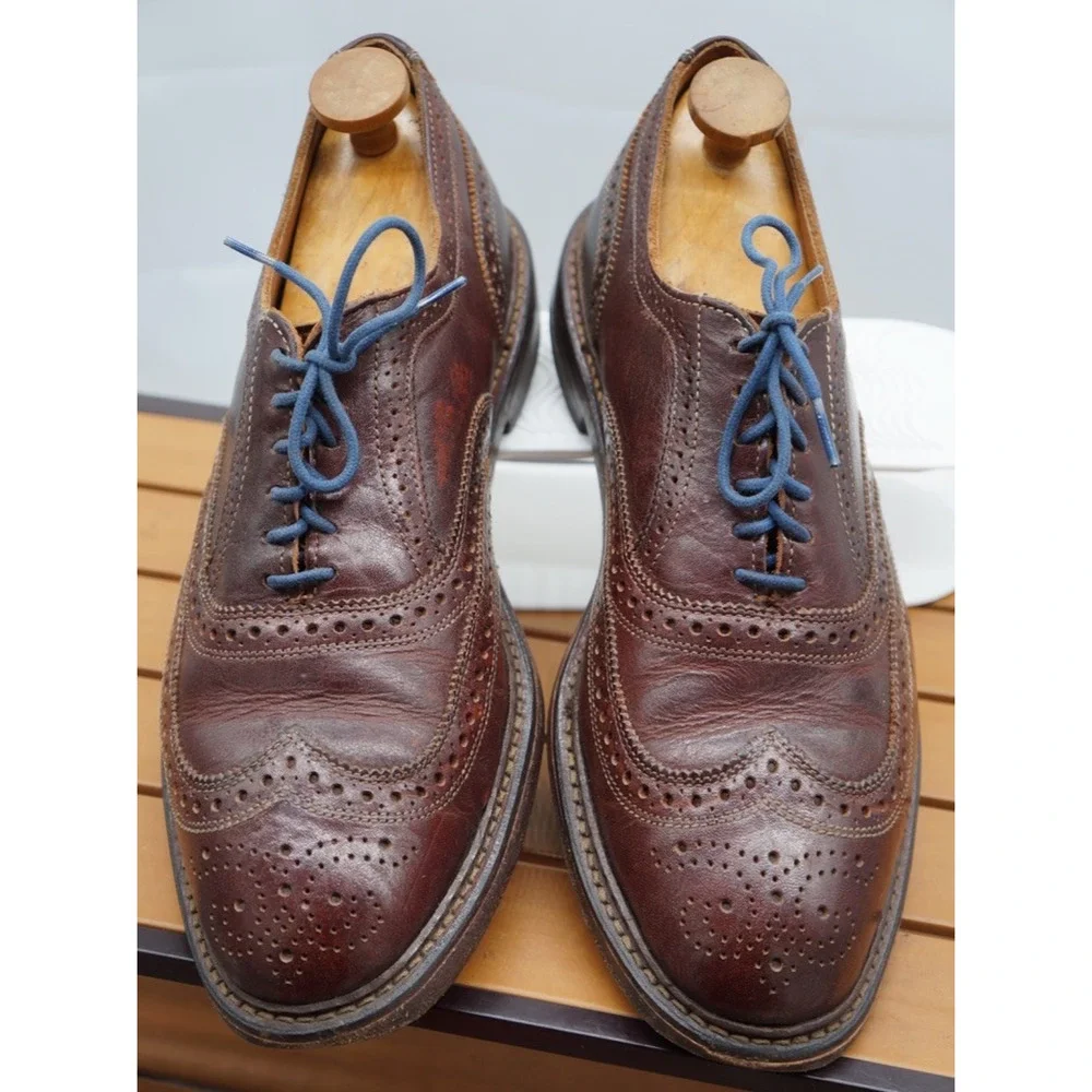 Allen Edmonds MCTAVISH Wingtip Chestnut Brown Shoes Size 10.5 (E Wide)